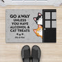 4249DUS2 personalized gifts for cat lovers go away cat doormat_ 4249D6M0D