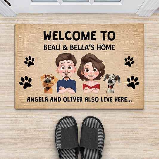 4275DUK4 personalised funny welcome dog doormat_ 4275D8I0C