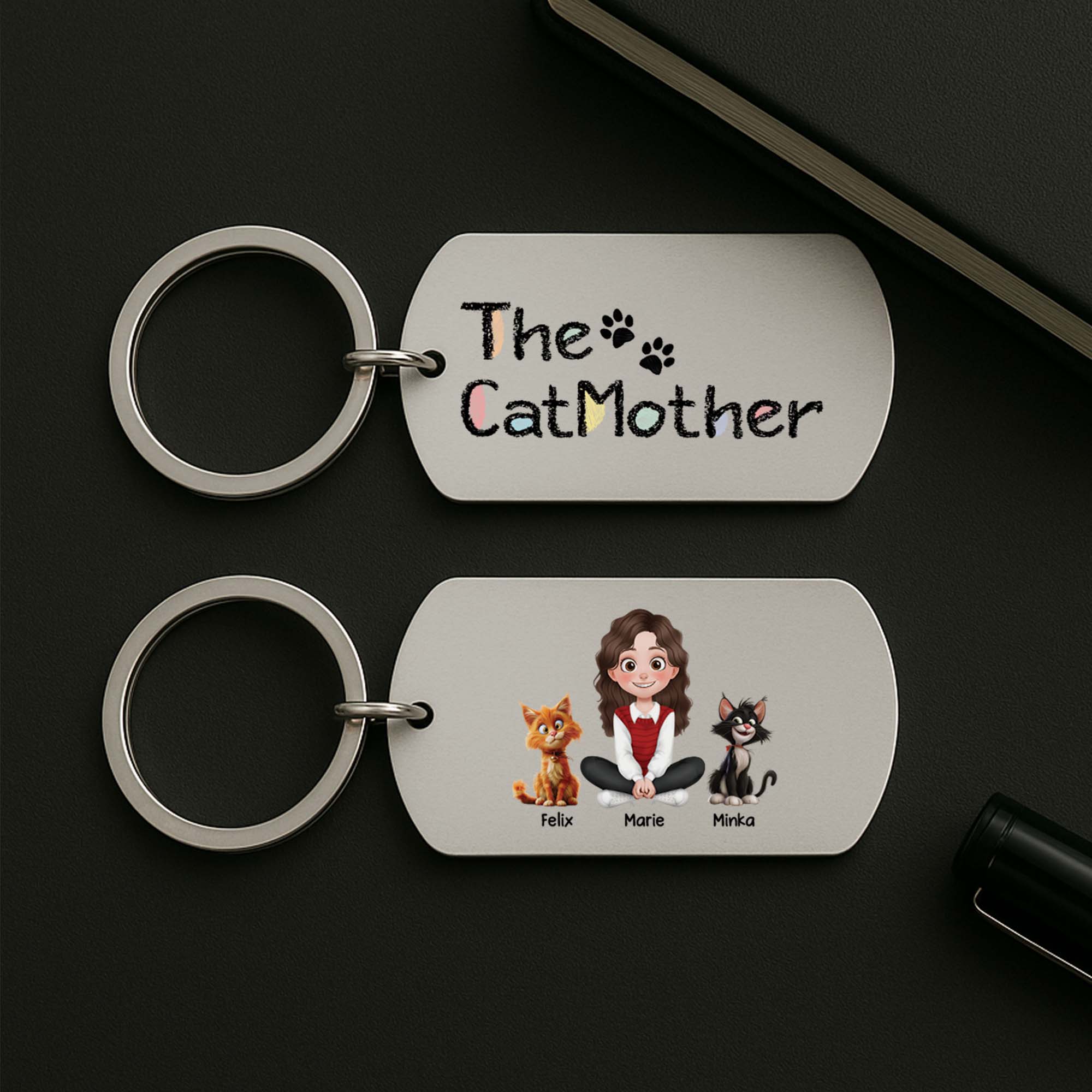 4298JUS2 personalized gifts for cat lovers metal cat keychain_ 4298J3L0D_b85fe4fe 02da 45b4 8f2a 6d5d2ac5a1cb