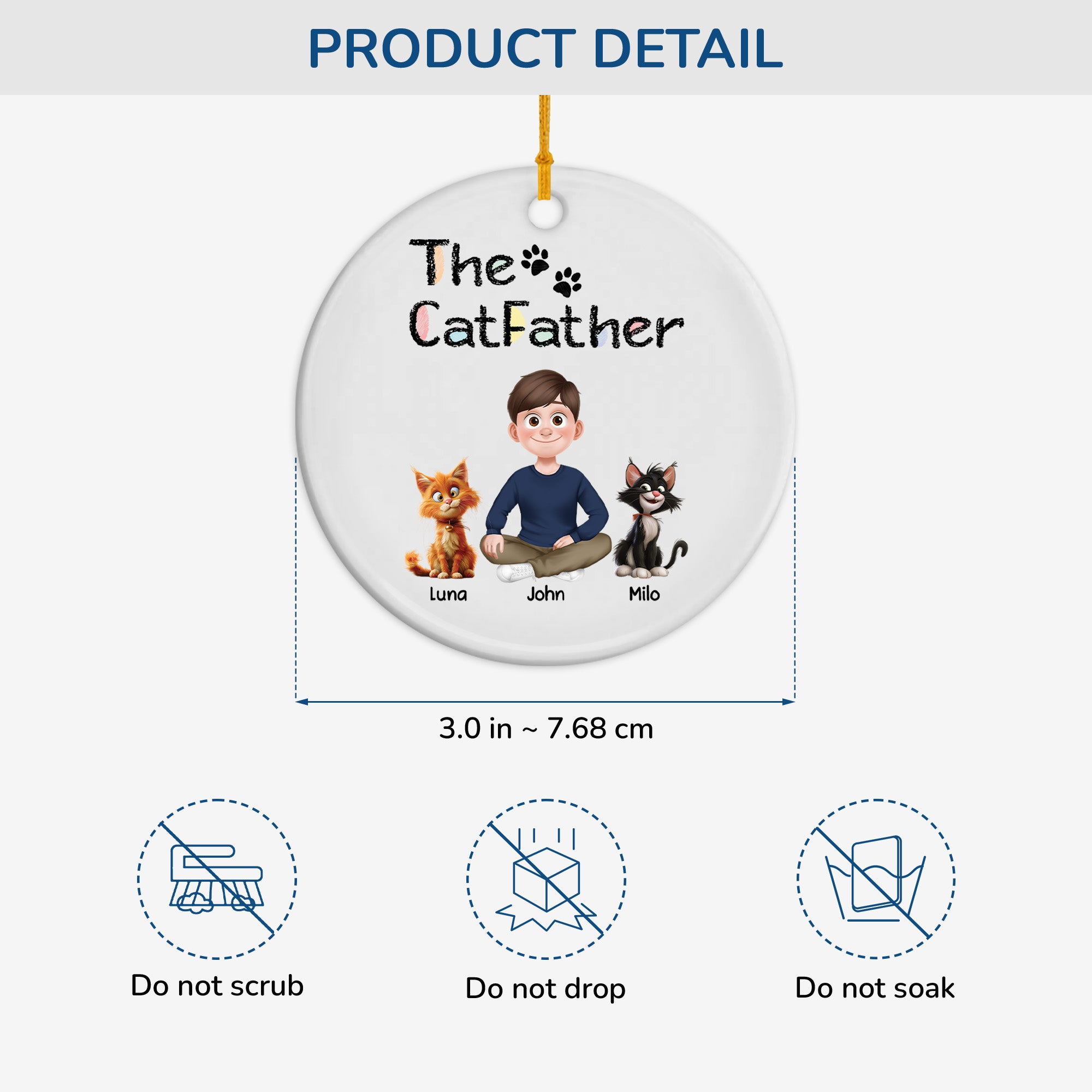 4298OUS3 custom christmas gifts for cat lovers ceramic cat ornaments_ 4298O3L0D