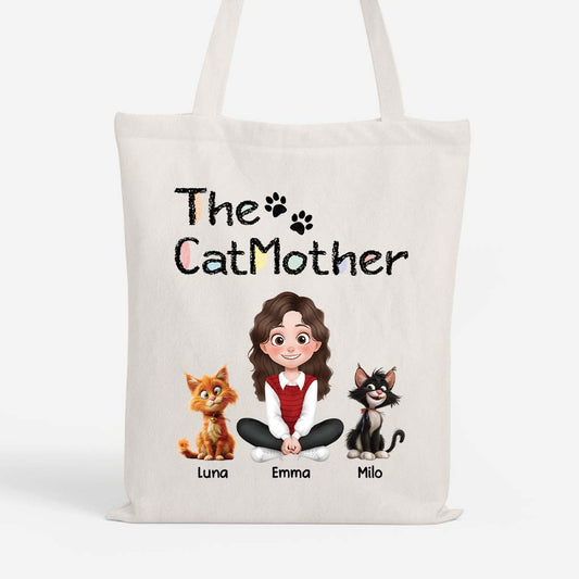 4298TUS1 custom gifts for cat lovers the catmother tote bag 4298T3L0D