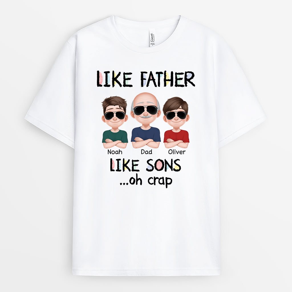 4311AUS1 personalized gifts for dad funny like father t shirt 4311A8M0B