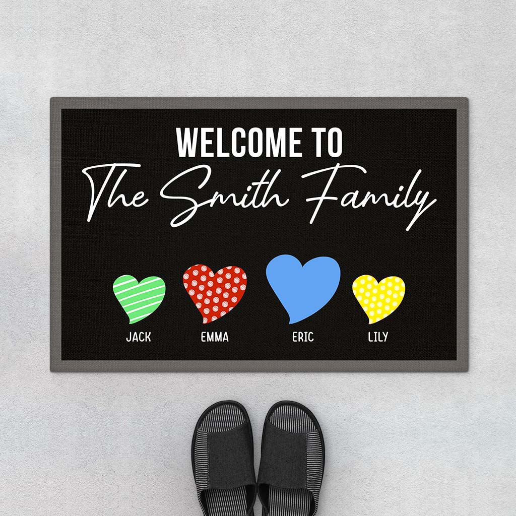 4317DUS1 personalized family gifts for parents welcome doormat 4317DTM5I
