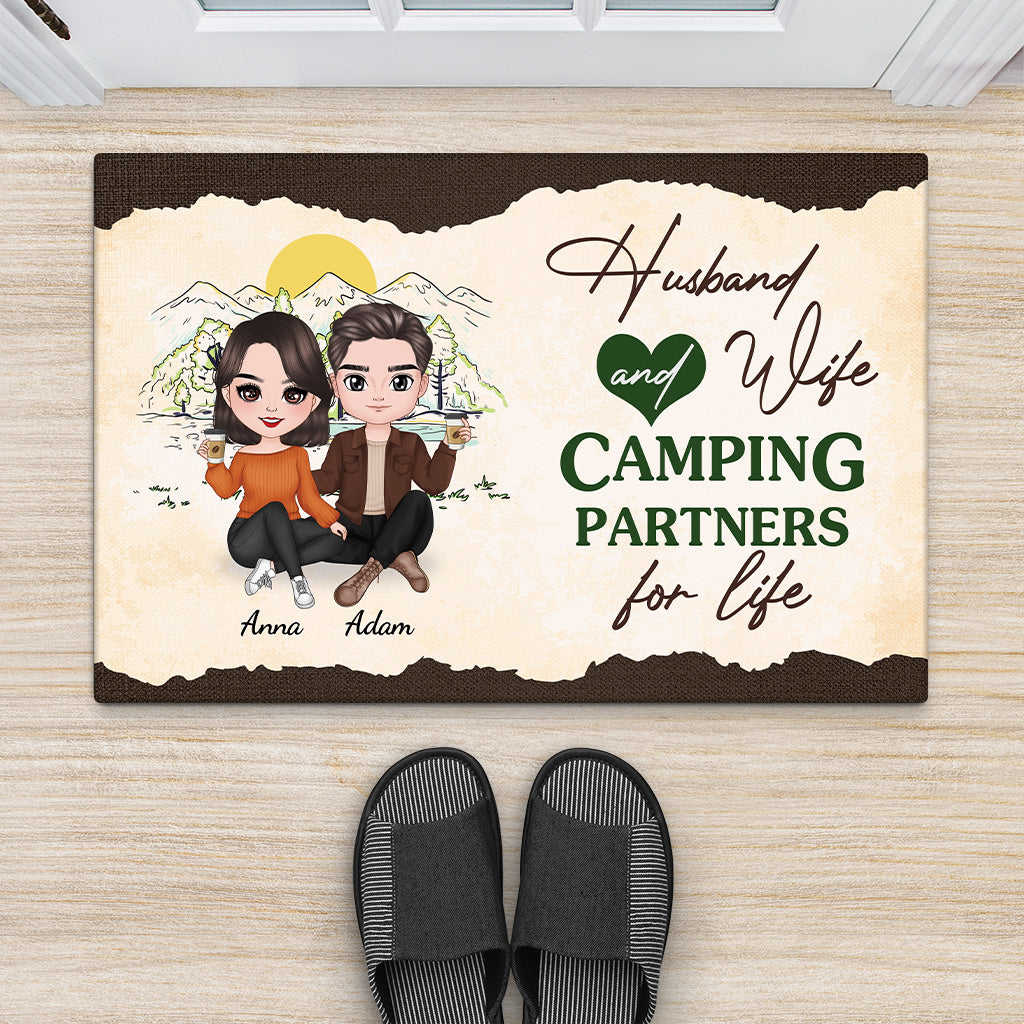 4326DUS2 personalized couple gift camping partner for life doormat 4326D6Q8G