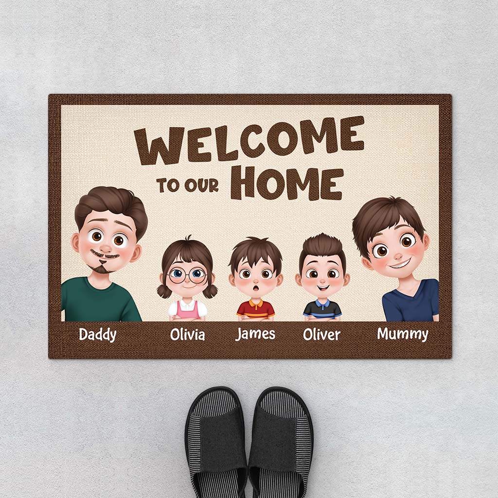 4328DUS1 personalized family doormat welcome to our home 4328D6Q0I