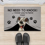 4334DUS2 funny personalized _dog gifts no need to knock dog doormat 4334D8Q5C