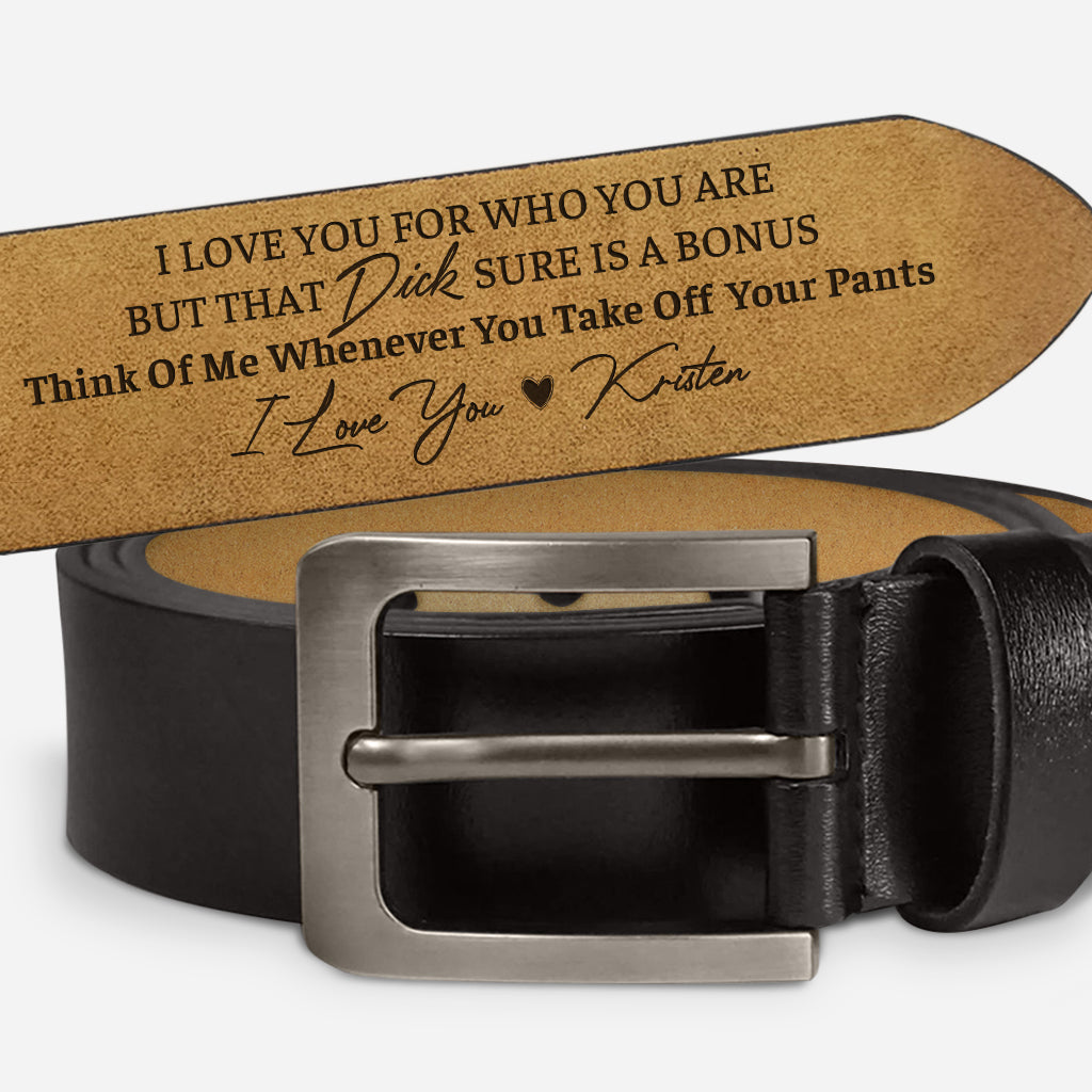 4350JUS1 personalized engraved leather belt funny gifts for couples 4350J5M5G