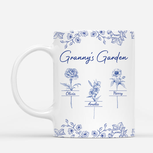 4357MUK1 personalized grandma gifts toile garden coffee cup 4357MTL5A