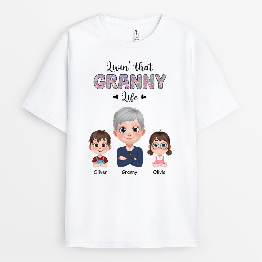 4368AUK1 personalized grandma shirts livin that grandma life 4368AK4NA