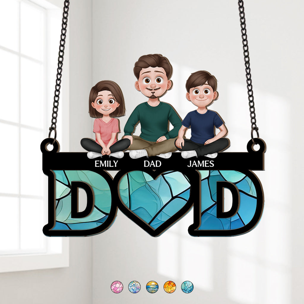 4374UUS1 personalized window hanging suncatcher ornament gift for dad 4374U6MNB