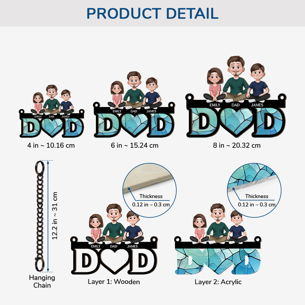 4374UUS3 personalized window hanging suncatcher ornament gift for dad 4374U6MNB