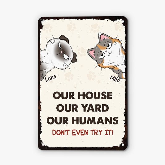 4378EUS1 custom cat metal sign funny gifts for cat lovers 4378E8L8D