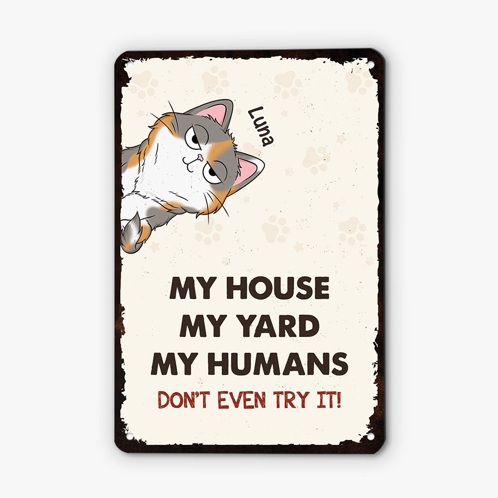 4378EUS2 custom cat metal sign funny gifts for cat lovers 4378E8L8D