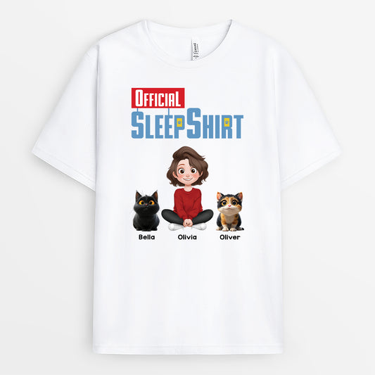4379AUS1 personalized sleep shirts unique gifts for cat owners 4379AKK0D