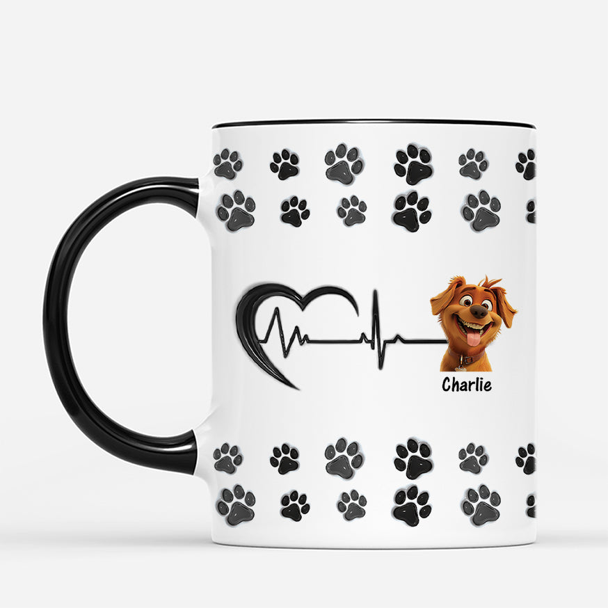 4415MUS2 3d printing effect custom gifts for dog owners paw print mug 4415M5Q3C
