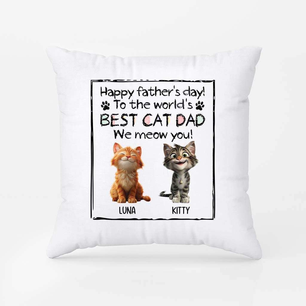 4419PUS1 personalized cat pillow fathers day gifts for cat dads 4419PKM5D
