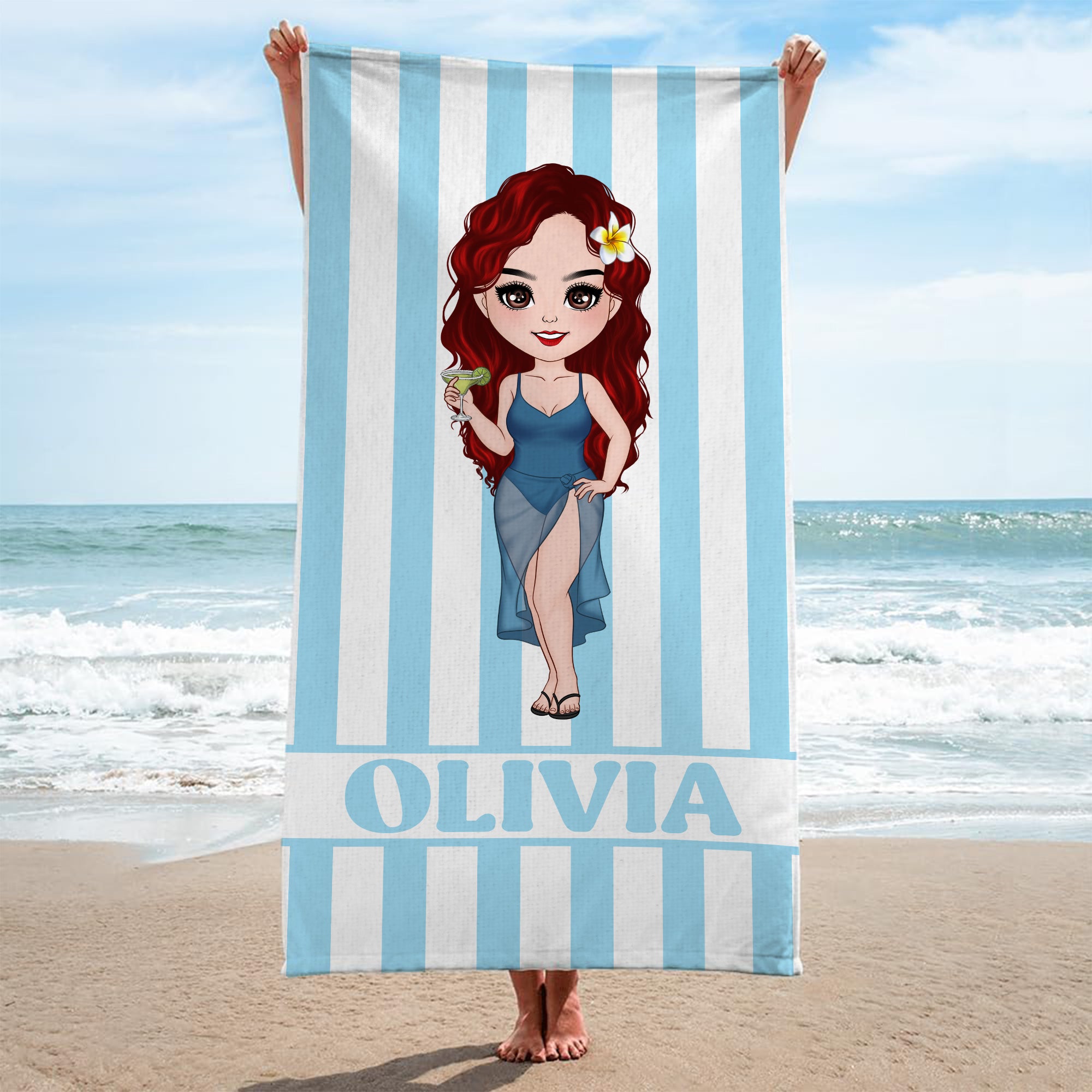 4431BUS2 customized beach towels summer holiday gifts for her 4431B6QNA