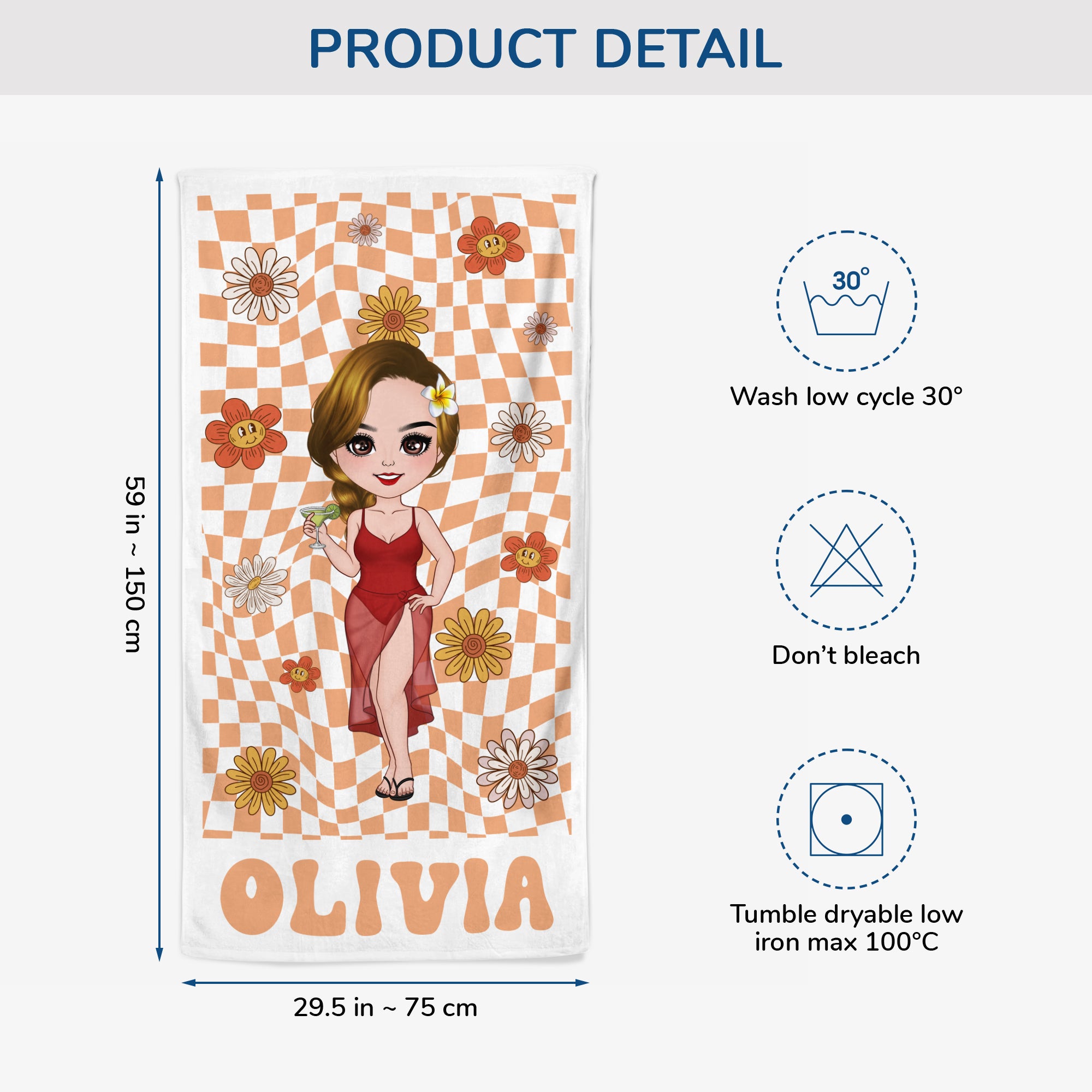 4431BUS3 customized beach towels summer holiday gifts for her 4431B6QNA