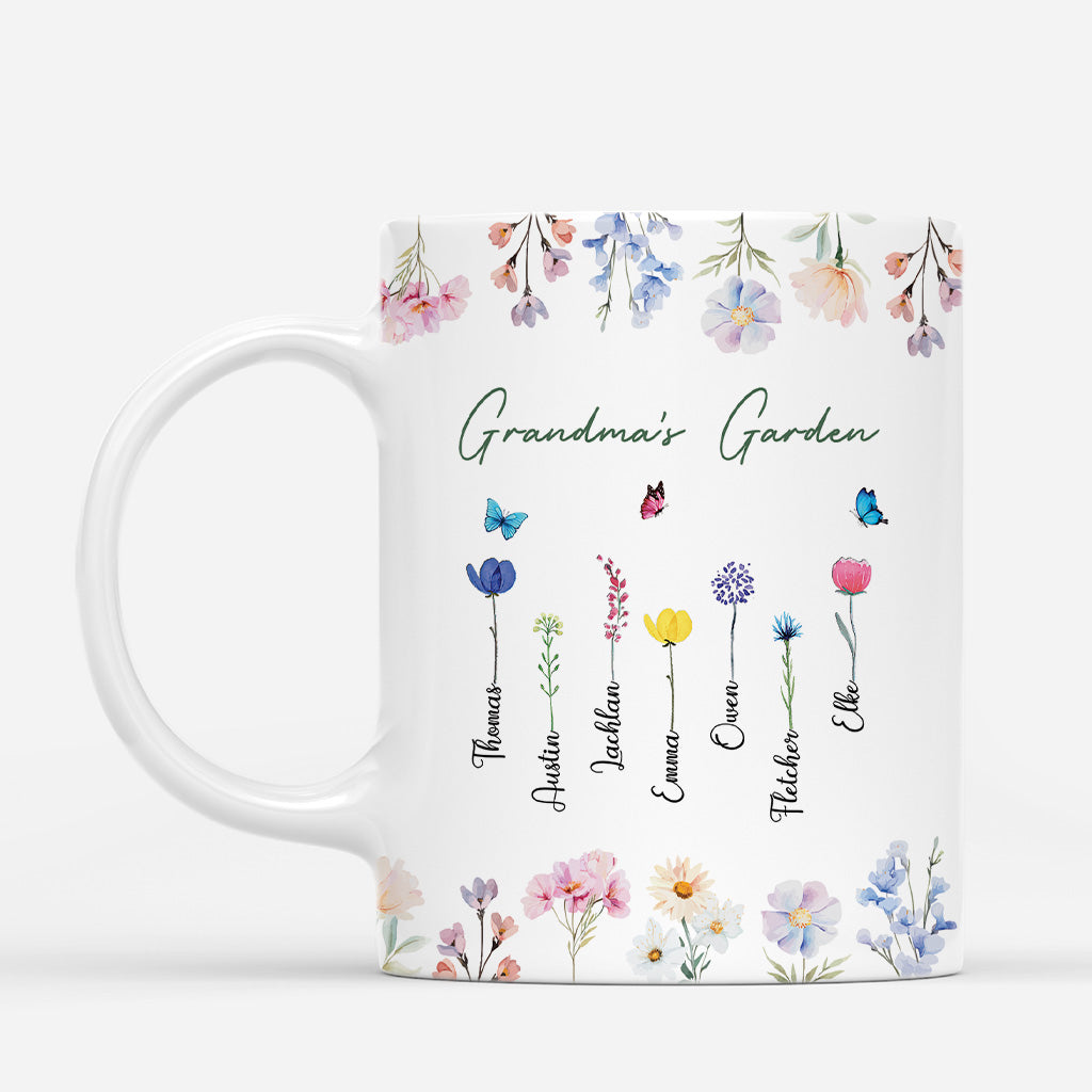 4436MUS1 custom grandma gifts grandmas garden mug with names 4436M8Q0H