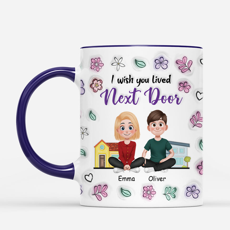 4440MUS2 3d printing effect personalized gifts for female friends i wish you lived next door mug 4440M5Q0F