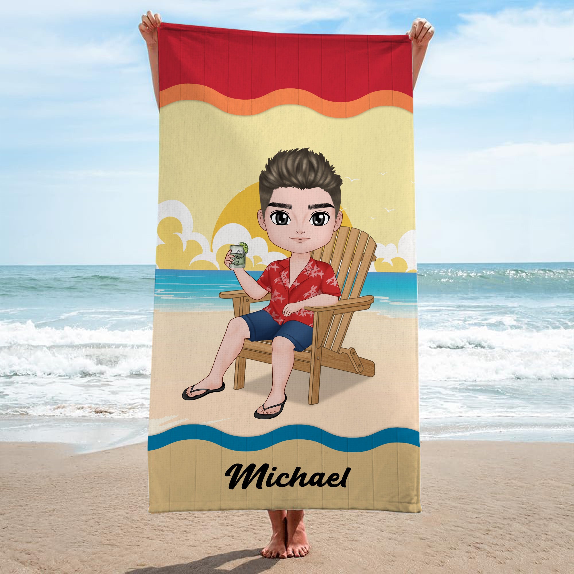 4451BUS2 personalized beach towels summer gifts for her 4451B8LMA