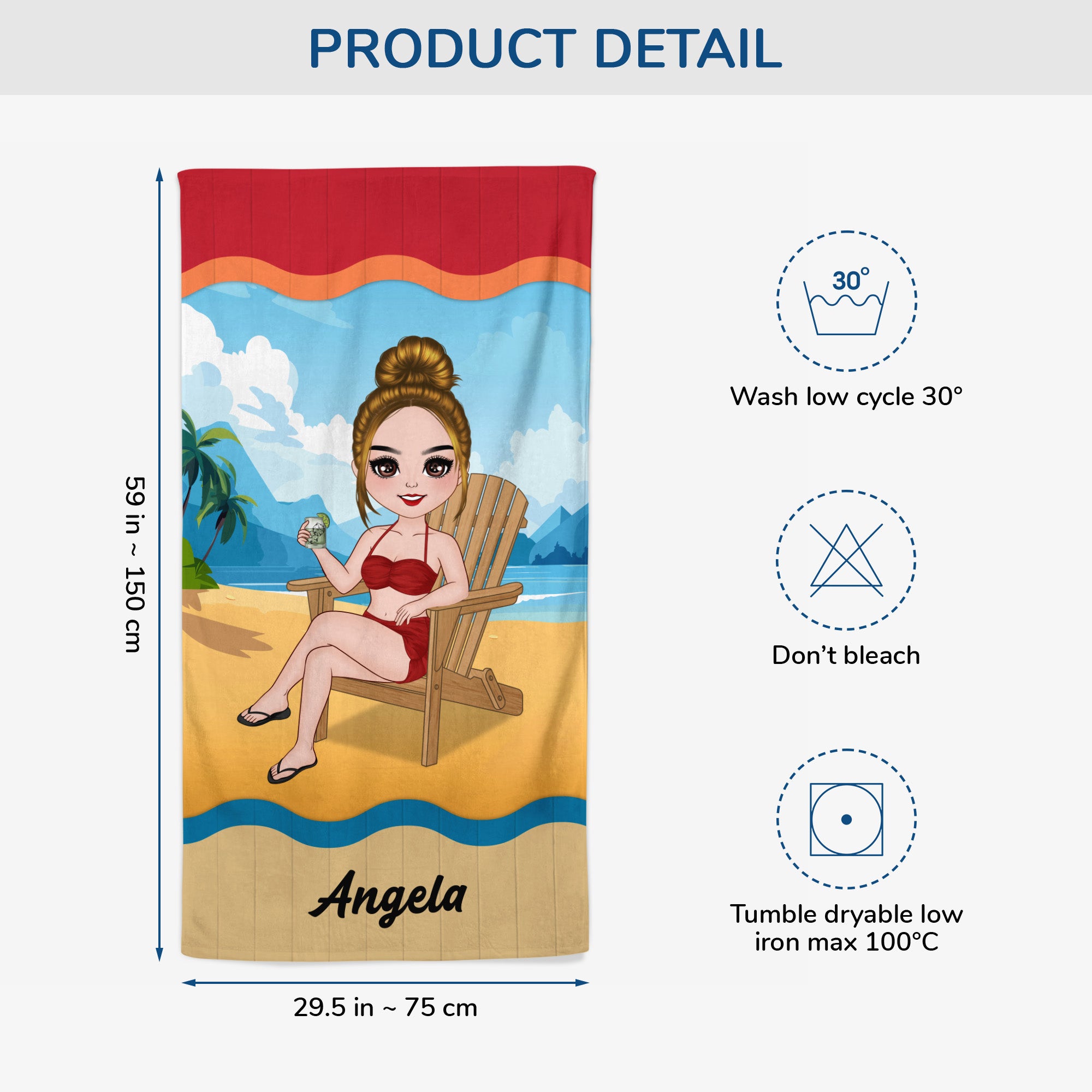 4451BUS3 personalized beach towels summer gifts for her 4451B8LMA