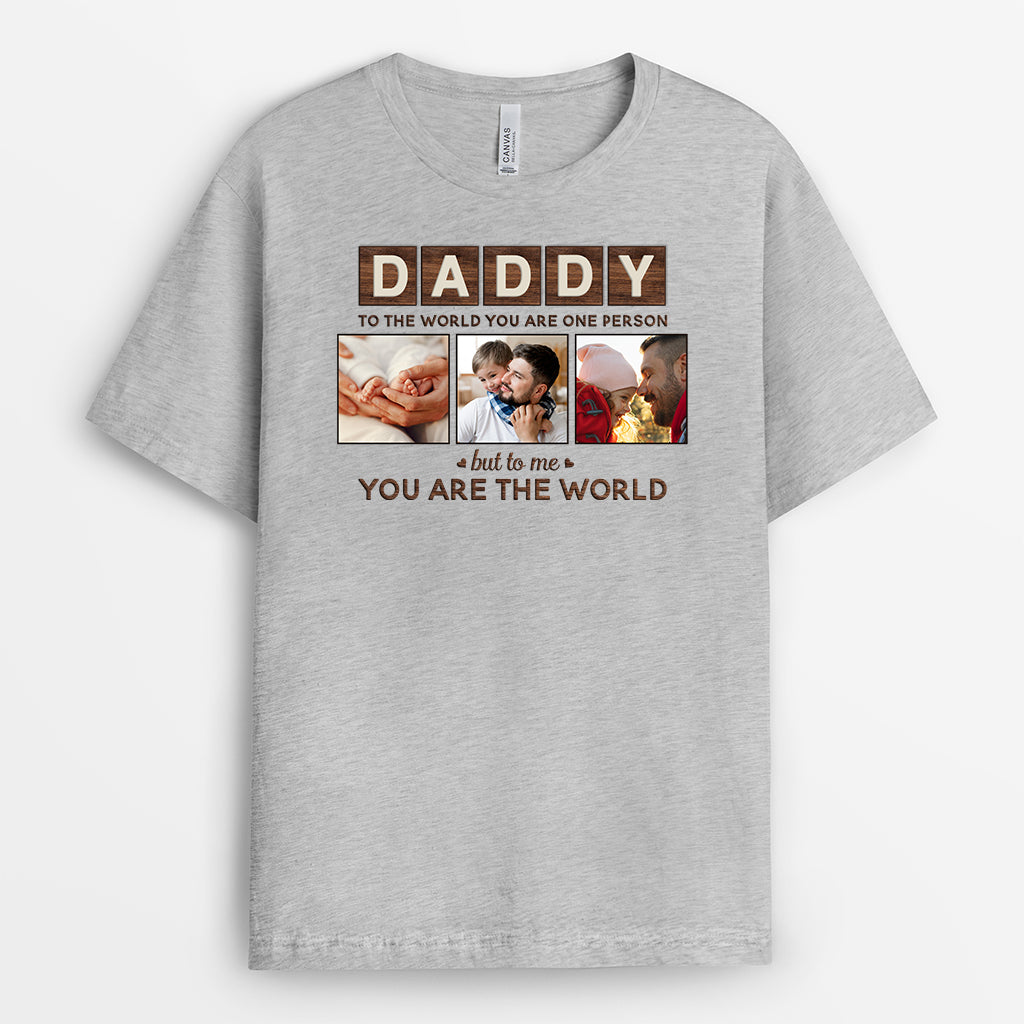 4472AUS1 personalized dad gifts daddy to the world photo t shirt 4472A5L5B