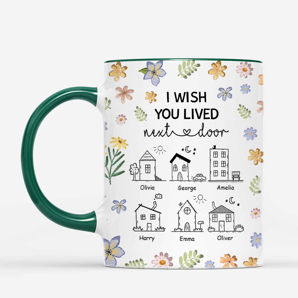 4498MUS2 3d printing effect personalized best friend coffee mugs i wish you lived next door gifts 4498MTN0