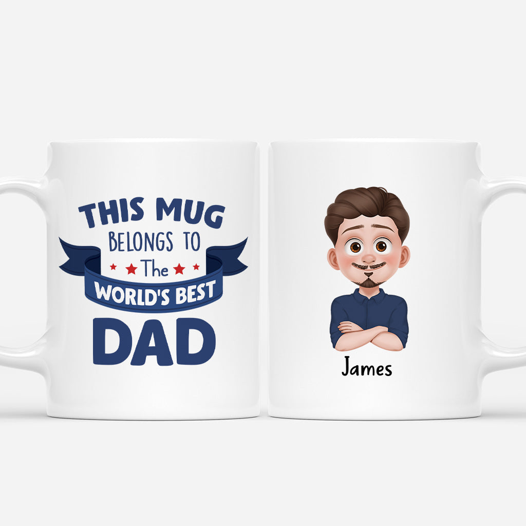 4518MUS1 personalized fathers day gift for dad worlds best dad mug_ 4518M66TB