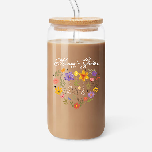 4541AUK1 personalised mummygrandmas garden glass cup for mothers day 4541atslta