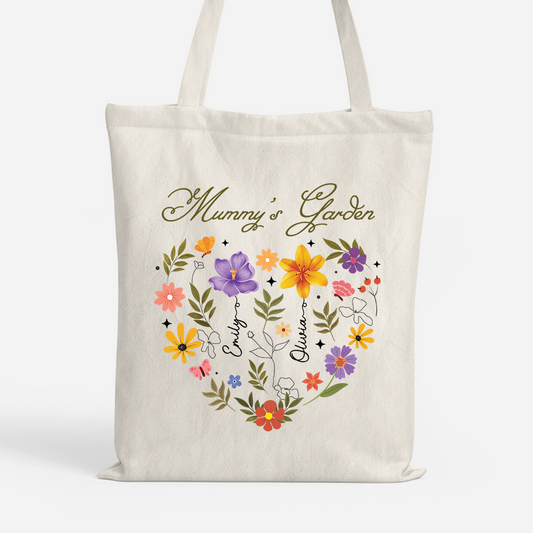 4541BUK1 personalised mummys garden tote bag for mumgranny 4541bchta