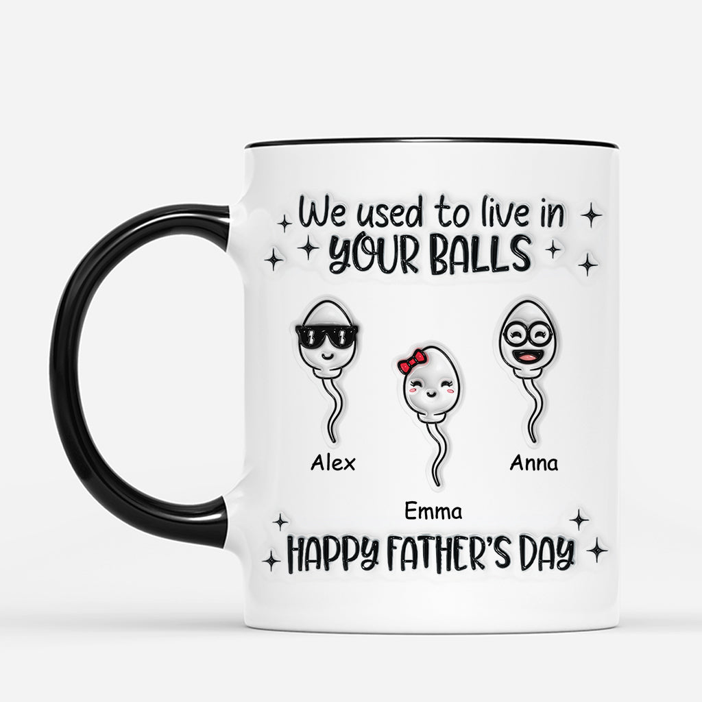 4551MUK2 3d printing effect personalized fathers day gift we used to live in your balls mug_ 4551M