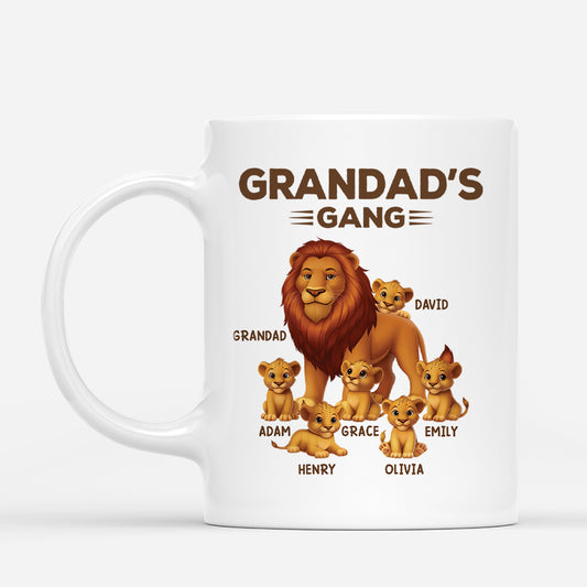 4554MUS1 personalized lion mug fathers day gifts for grandpa 4554M6L8B