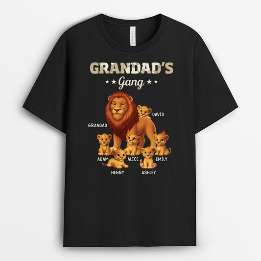 4555AUK1 personalized grandpa gifts lion shirts for grandpa with names 4555A6L8B