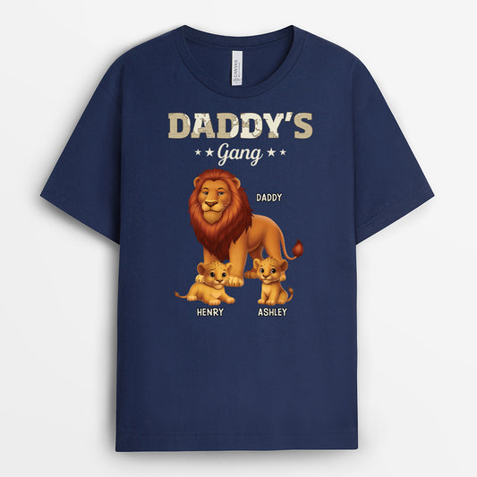 4555AUS2 personalized grandpa gifts lion shirts for grandpa with names 4555A6L8B