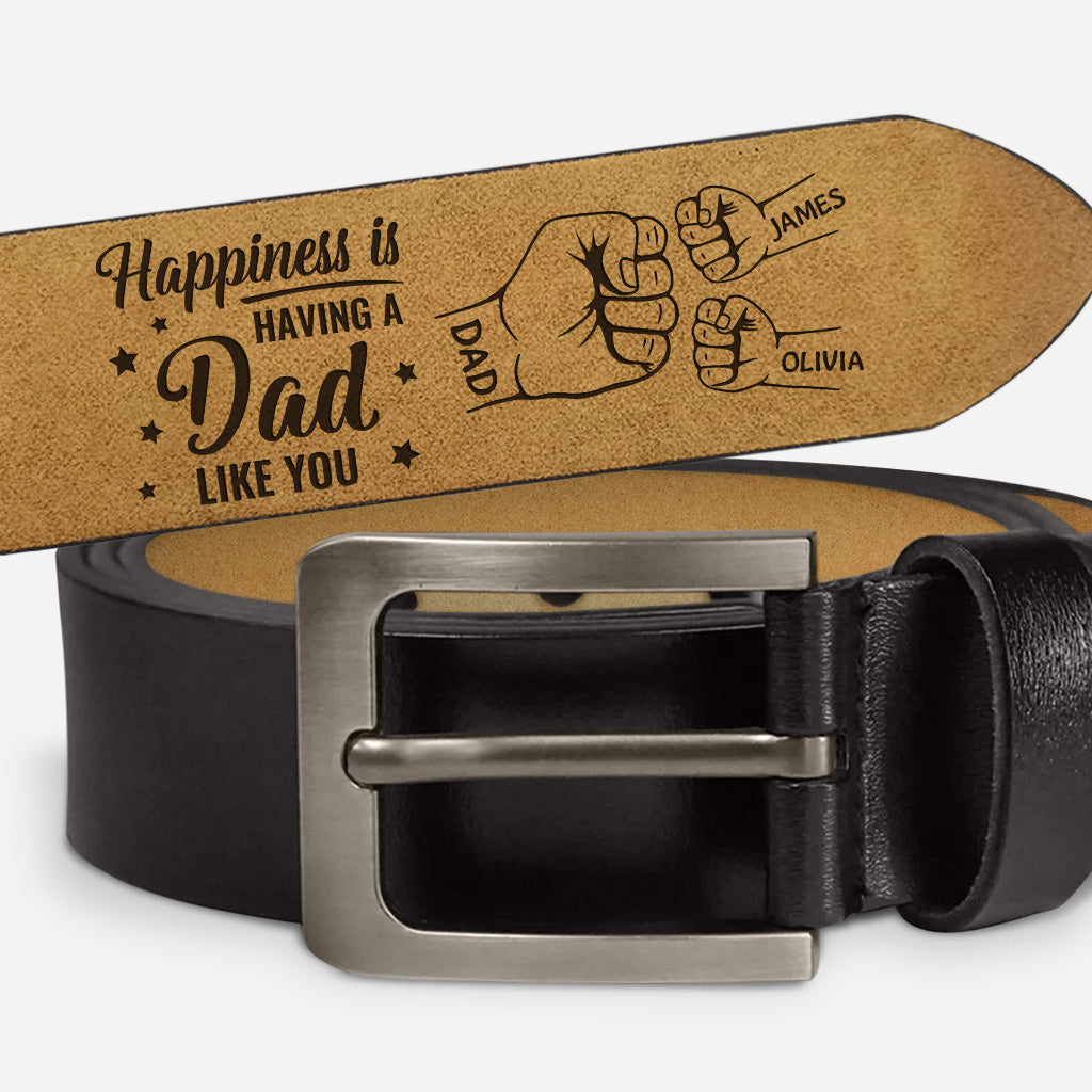 4580JUS1 personalized engraved leather belt fathers day gift for dad 4580JKMMB
