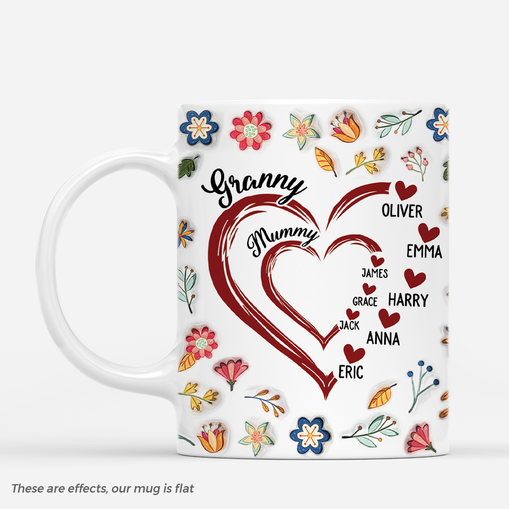 4590MUK1 3d printing effect personalized mugs with names gifts for grandma 4590M