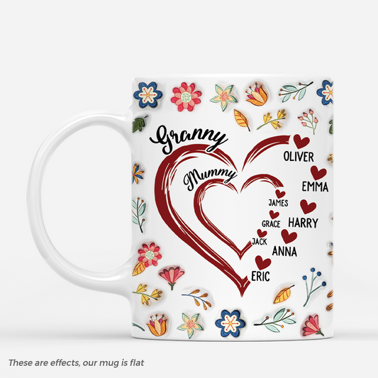 4590MUK1 3d printing effect personalized mugs with names gifts for grandma 4590M
