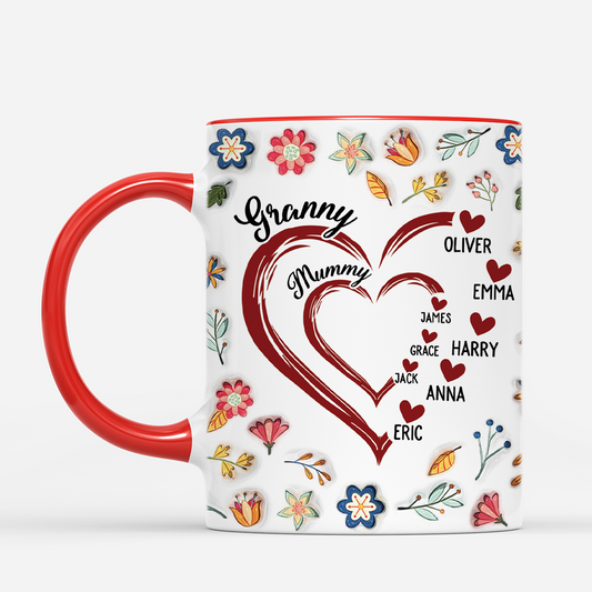 4590MUK2 3d printing effect personalized mugs with names gifts for grandma 4590M