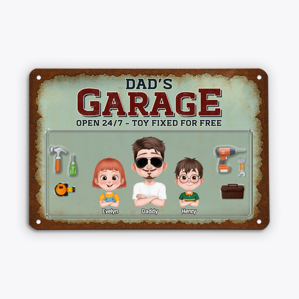 4623EUK1 personalized metal garage signs_ unique gifts for father 4623E