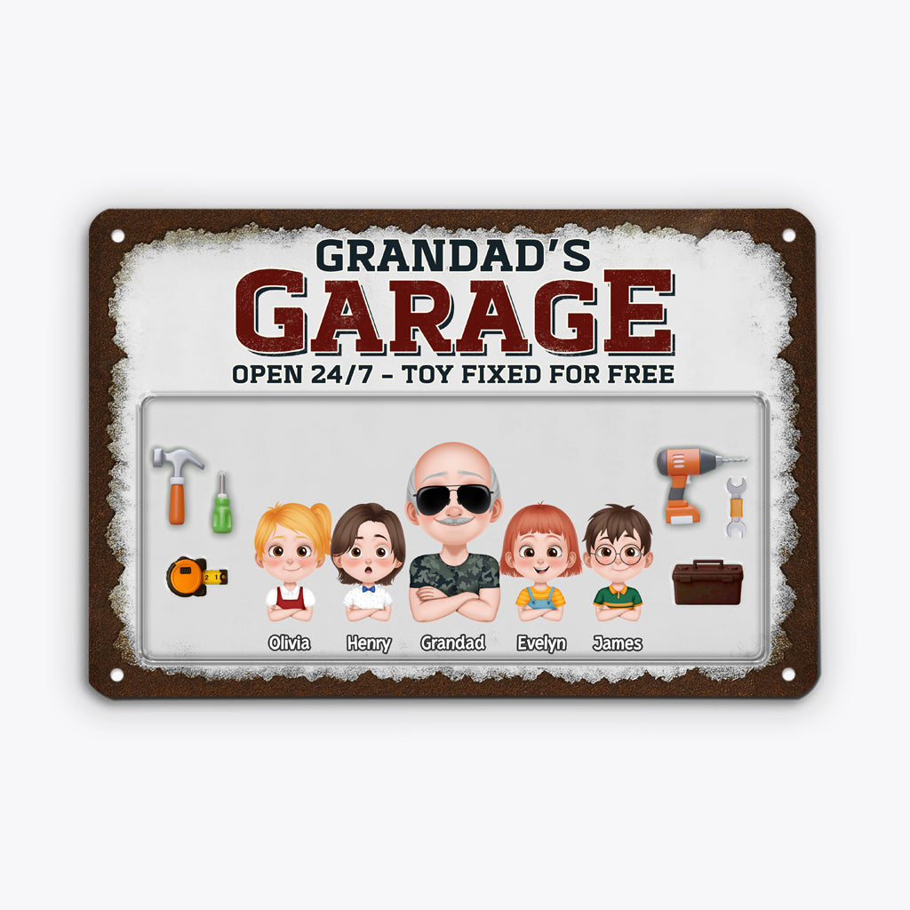 4623EUK2 personalized metal garage signs_ unique gifts for father 4623E