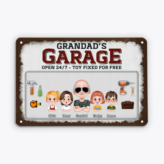 4623EUK2 personalized metal garage signs_ unique gifts for father 4623E