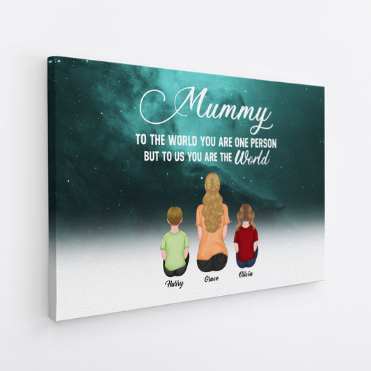 4637CUK2 personalised to the world you are one person_ photo canvas for dad 4637CTINB