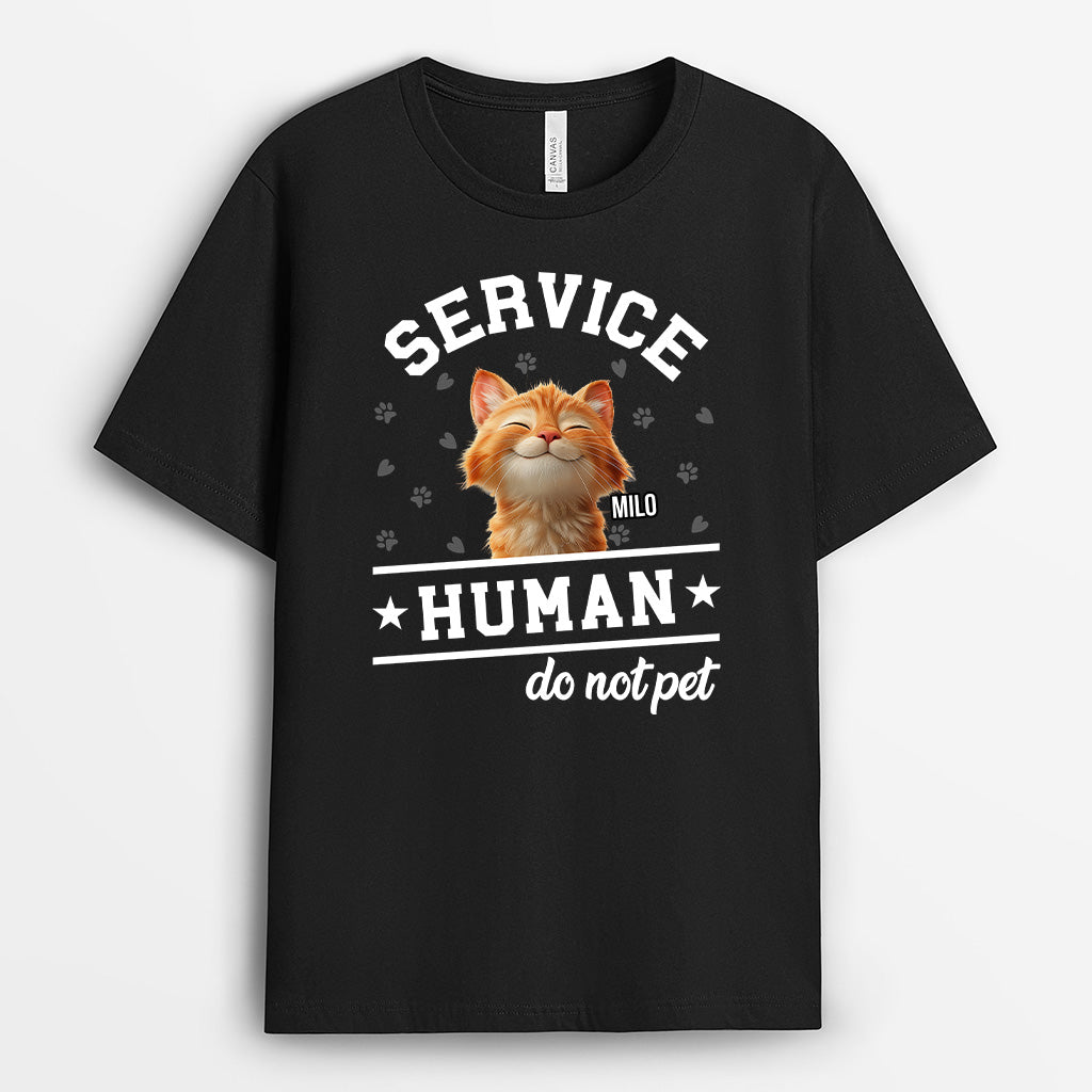4639AUK1 personalised service human do not pet_ cat shirt 4639A8IMD