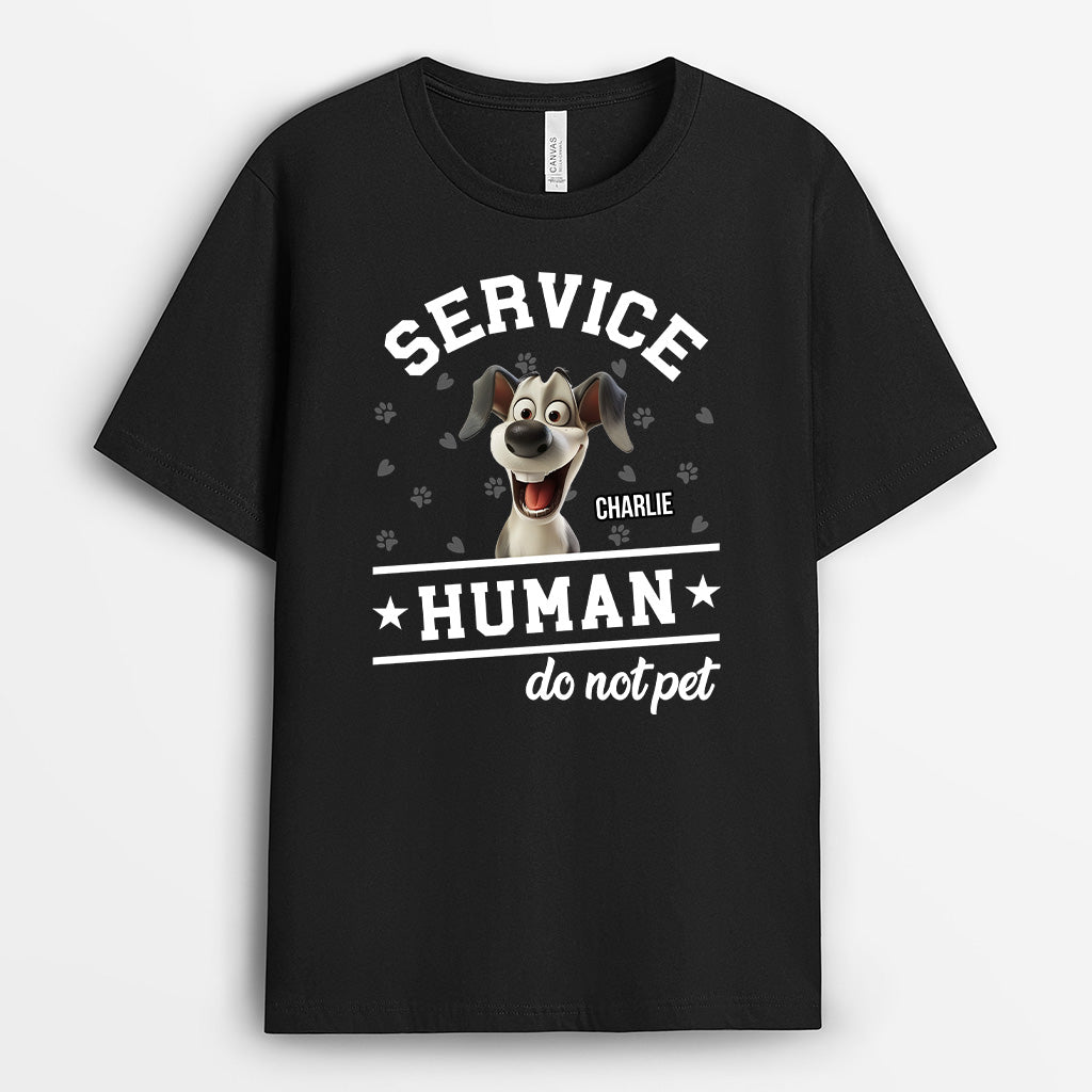 4639AUS1 custom dog shirts dog lover gifts service human do not pet_ 4639A8IMC