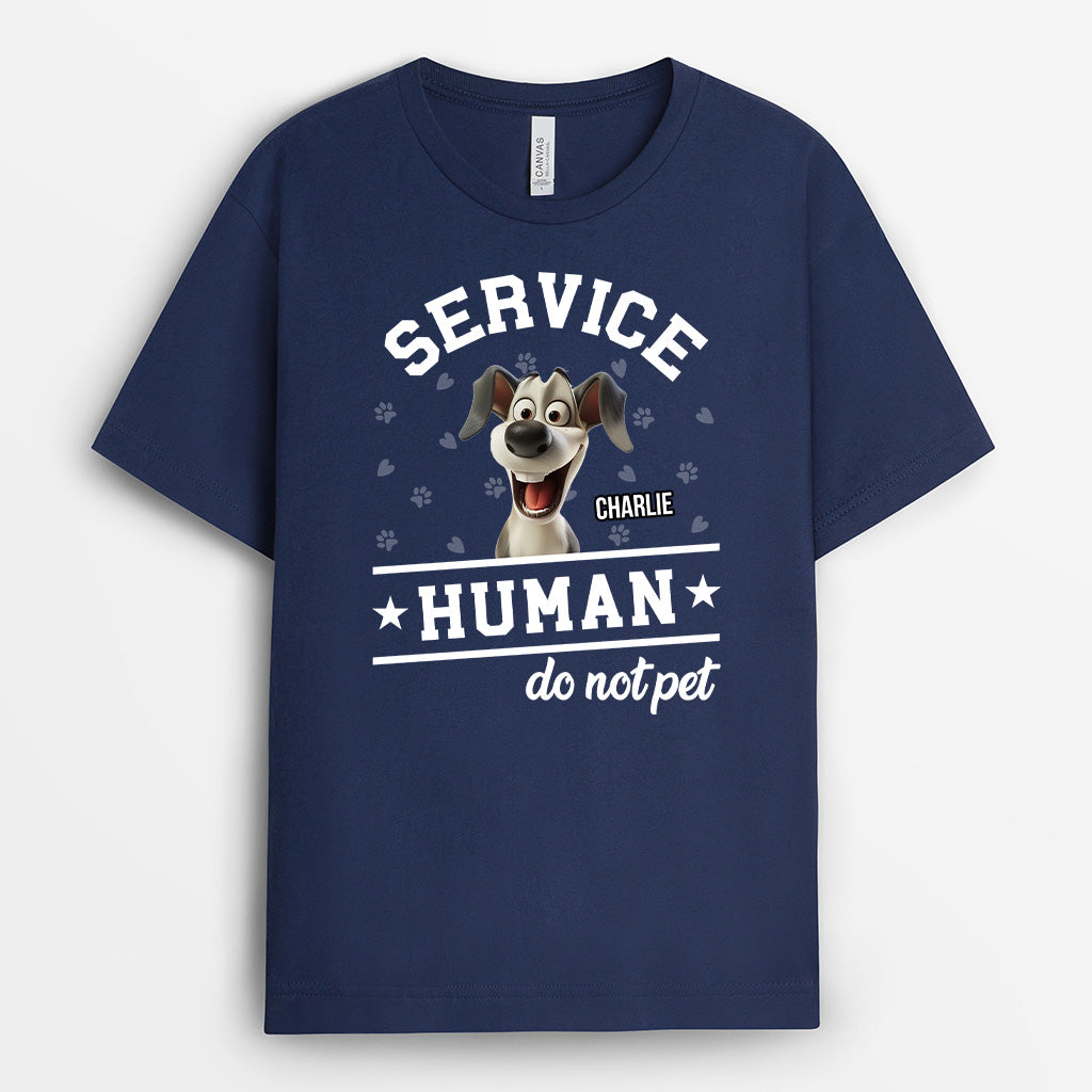 4639AUS2 custom dog shirts dog lover gifts service human do not pet_ 4639A8IMC