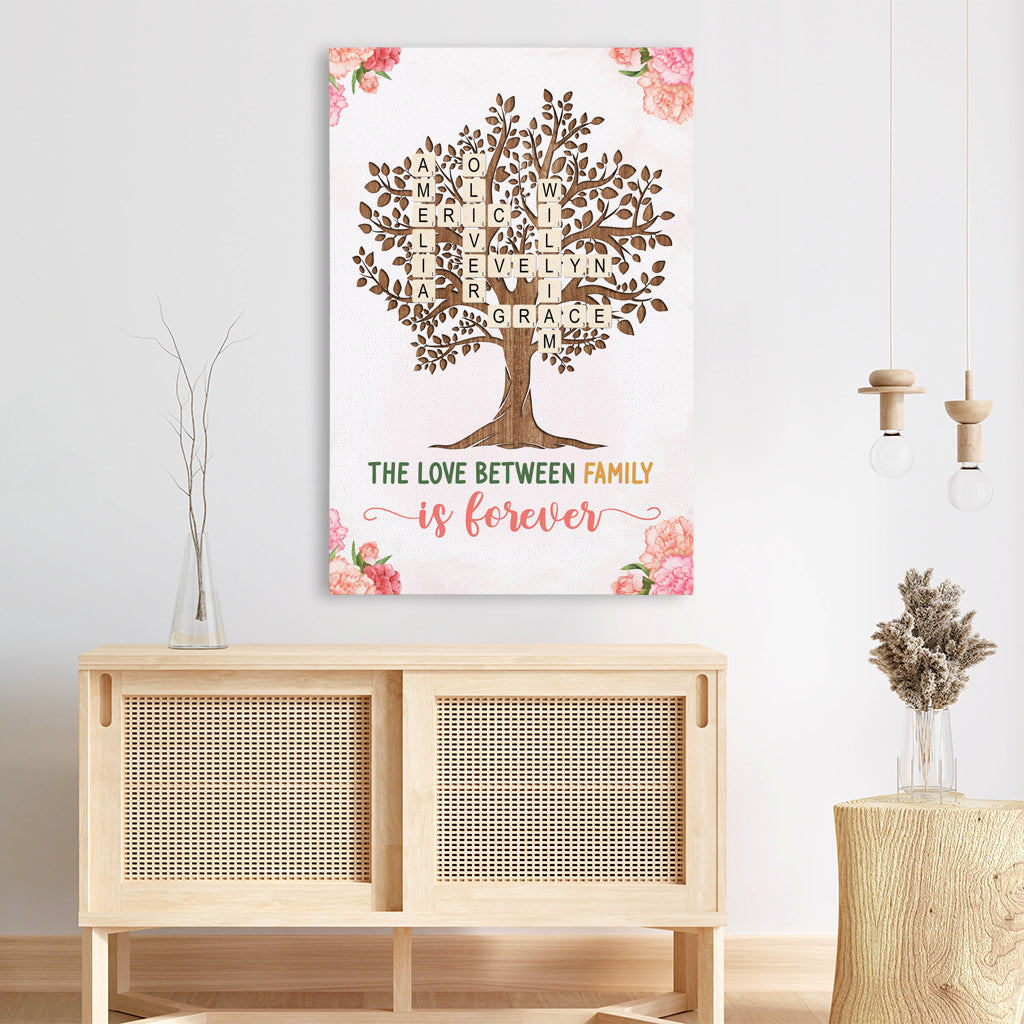 4643CUS3 personalized family gift family tree canvas wall art 4643C5MAI