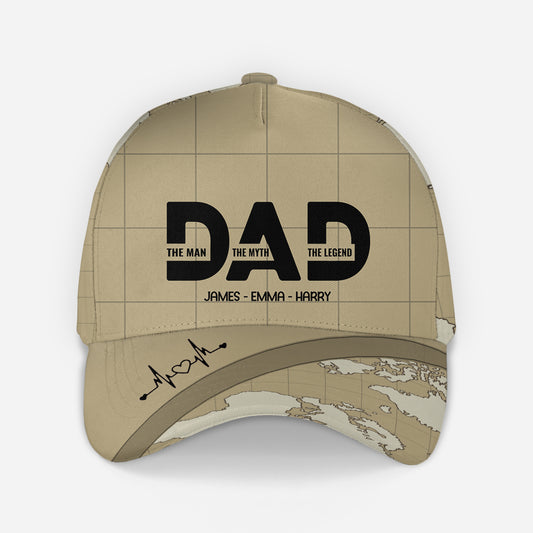 4646JUK1 personalized gift for dad dad the man the myth the legend cap 4646JKGNB