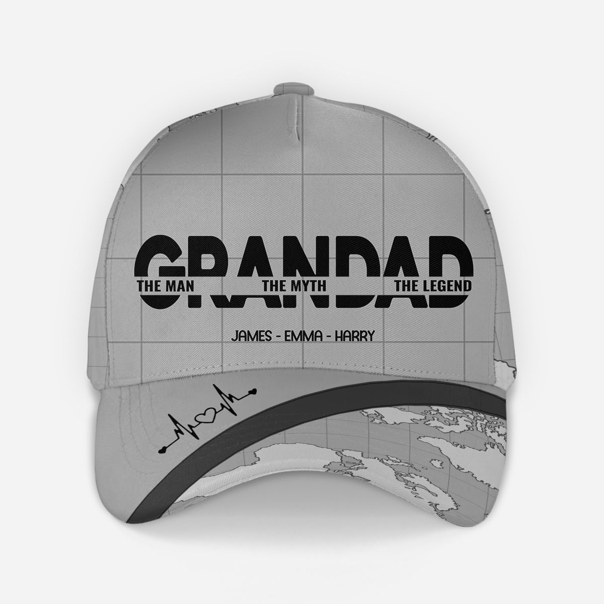 4646JUK2 personalized gift for dad dad the man the myth the legend cap 4646JKGNB