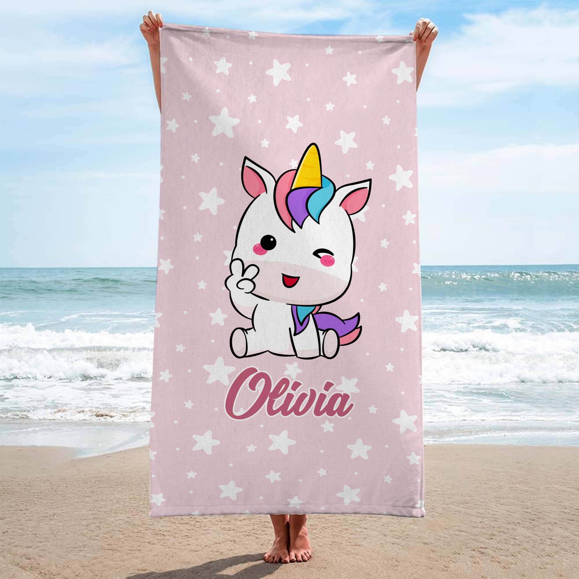 4648BUS2 personalized unicorn beach towel with name _summer gift for her 4648B5L0K_9f93a78b a695 4d41 bc2f c6d3b3b88d1a